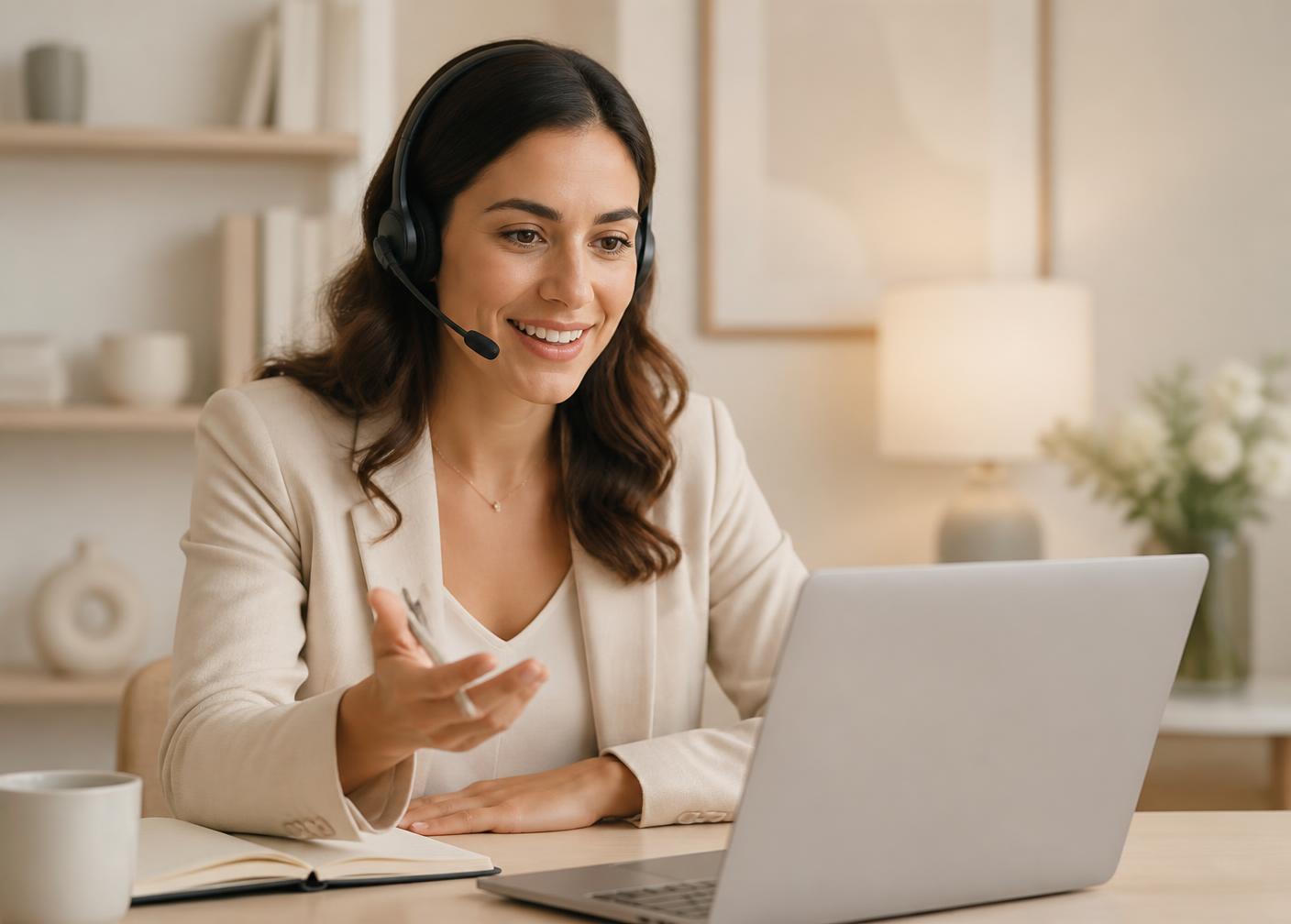 Customer reviewing their own documents during an online session